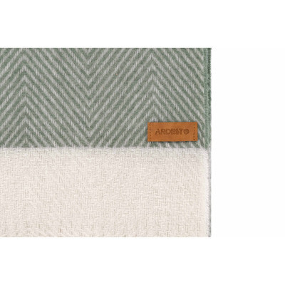 Плед Ardesto Leonardo Bianco 100% вовна 140x200 см зелений (ART0504LB) Вінниця - фото 4