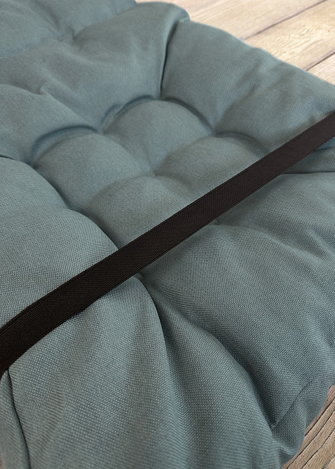 Подушка для стільців (50x120х8 см) подвійна Decorator Sawana колір сіро-блакитний 84-165 Київ - фото 8