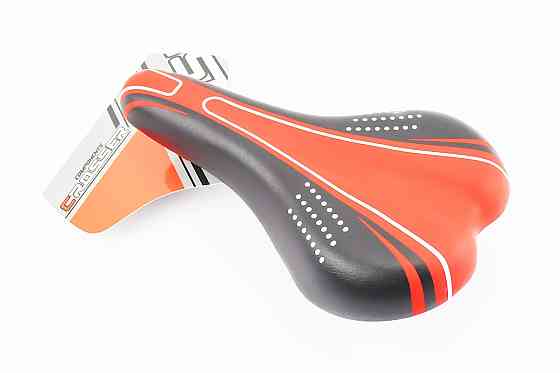 Сидіння MTB 260x150мм, чорно-червоне GW605B Київ