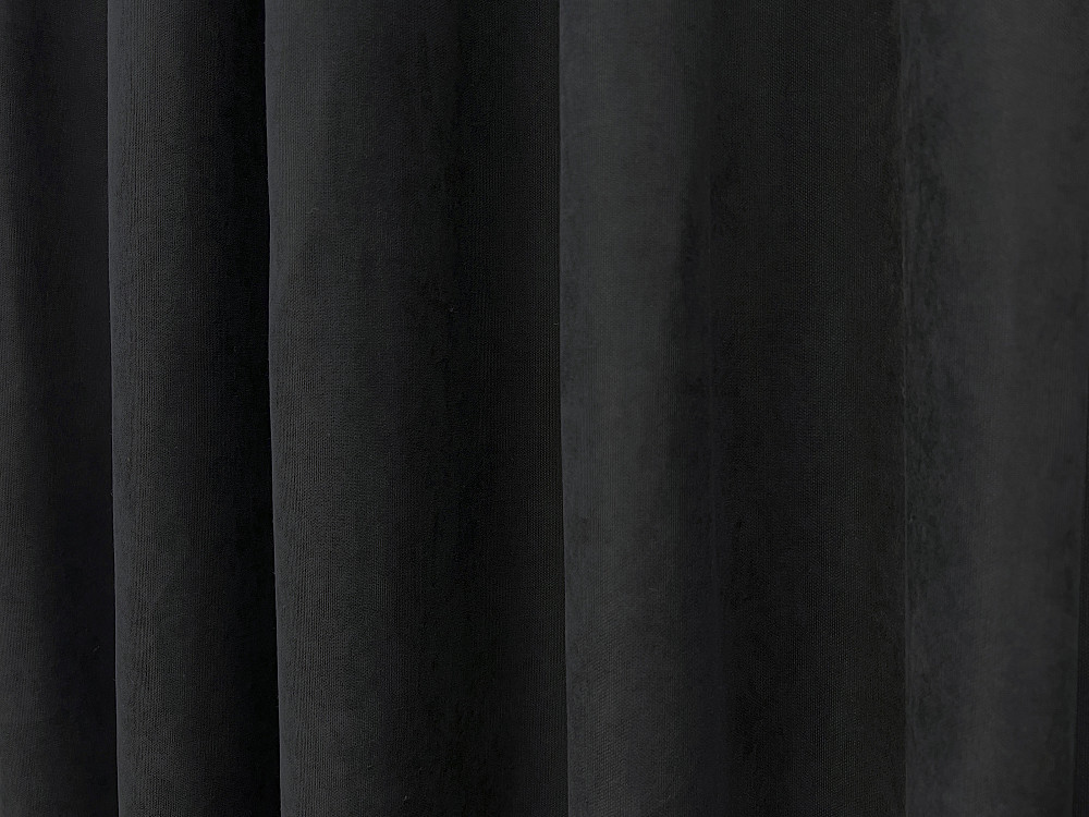 Комплект коротких штор VR-Textil Микровелюр Petek YL № 2017ш Черный 140х170 см 2 шт (35-0434) Киев - изображение 7