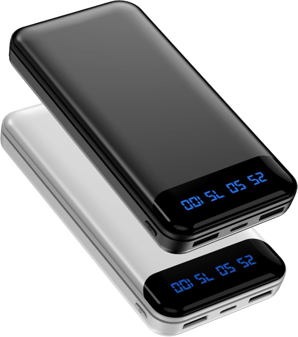 Портативний зарядний пристрій Power Bank, 2 шт., 16000 мАг, швидка зарядка 3A, найтонший акумуляторний блок, зарядний пристрій Київ - фото 1