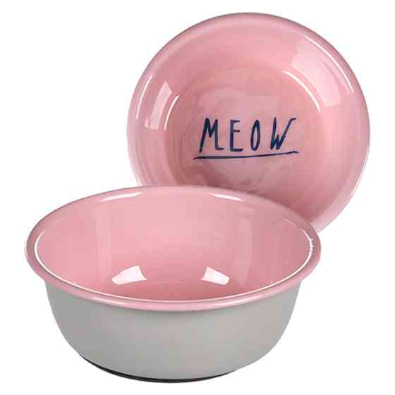 Flamingo Nell Round ФЛАМИНГО НЕЛЛ КРУГЛАЯ эмалированная миска для котов Киев