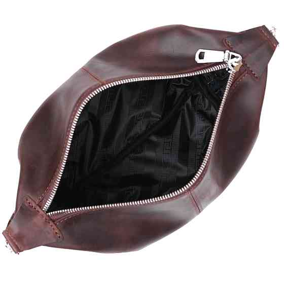 Шкіряна вінтажна косметичка Shvigel 16398 Коричневий Київ