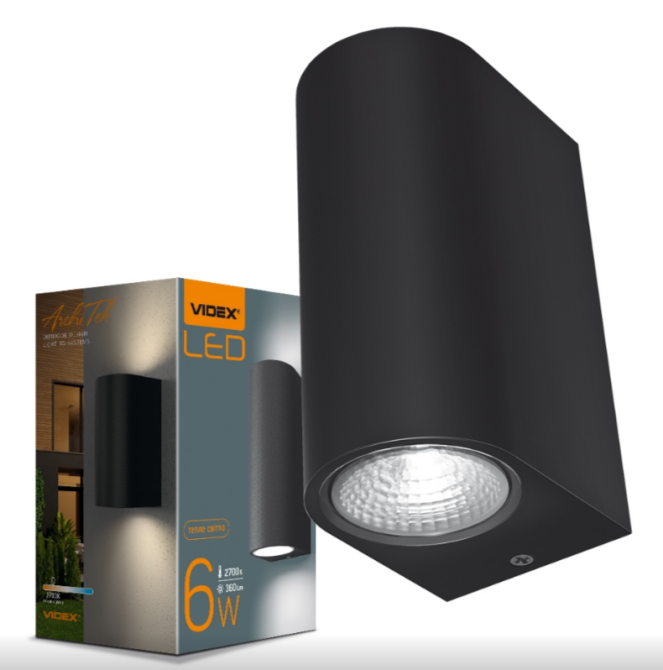 LED Світильник архітектурний VL-AR032-062B 6W 2700K 220-240V IP54 Videx Житомир - изображение 1