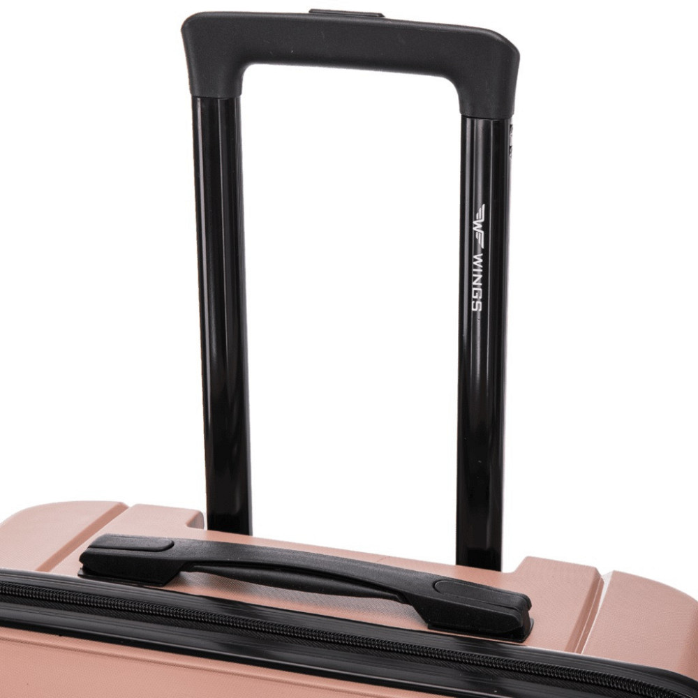 Чемодан полипропиленовый WINGS PP06 большой 78 см золотисто-розовый Киев - изображение 3