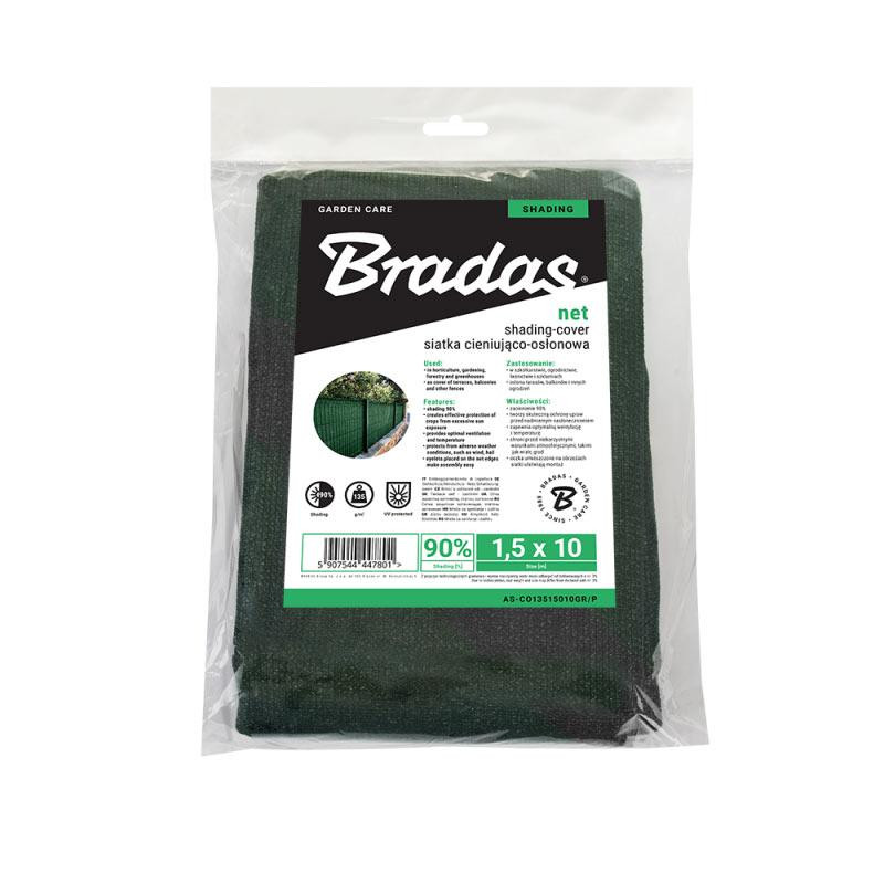 Сітка для затінення, захисна, 90%, 135 г/м², 1,5x10м, AS-CO13515010GR/P Київ - фото 2