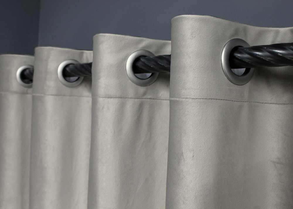 Комплект штор на люверсах VR-Textil Оксамит № 1657ш Сатин 150х280 см 2 шт (37-0231) Киев - изображение 6