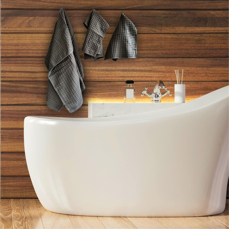 Набір вафельних рушників Lovely Svi 3 в 1: 70 на 140 см, 2 шт - 34на 72 см - Графіт (110823) Київ - фото 4