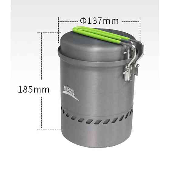 Набір туристичного посуду (каструля + сковорідка) BRS-TS19B, 1,7л, алюміній Київ