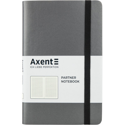 Блокнот Axent Partner Soft, 125х195, 96арк, кліт, сірий (8206-15-A) Вінниця - фото 1