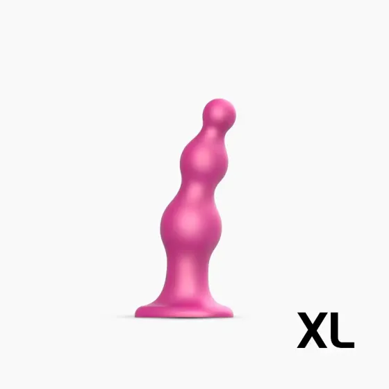 Насадка для страпона Strap-On-Me Dildo Plug Beads Framboise Metallic XL Львів