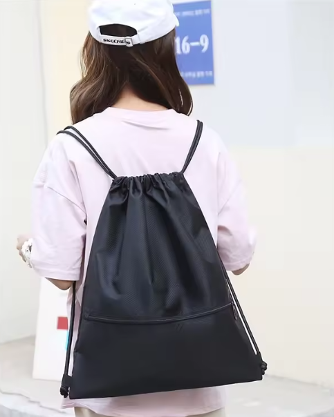 Рюкзак-мішок спортивний на шнурках-затяжках CZST-247L розмір L, чорний Кам'янець-Подільський - фото 3