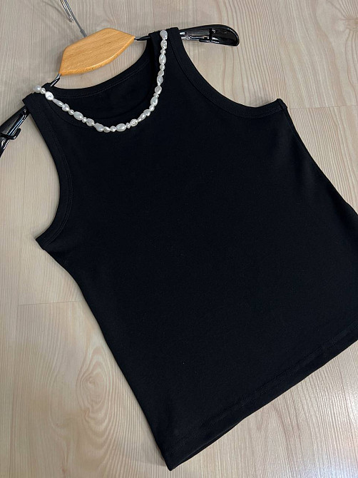 Майка жіноча A-N 26062 з перлинним намистом, чорний, one size Київ - фото 3