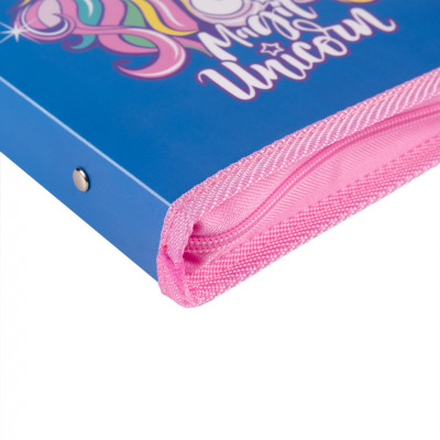 Папка для зошитів Yes пластикова на блискавці Glamour синя В5 (492206) Вінниця - фото 2