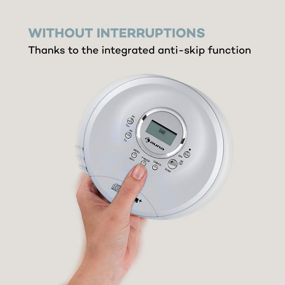 Портативний CD-програвач Auna CDC-200 DAB+ Discman DAB+/FM MP3-CD РК-дисплей Німеччина Дніпро - фото 4