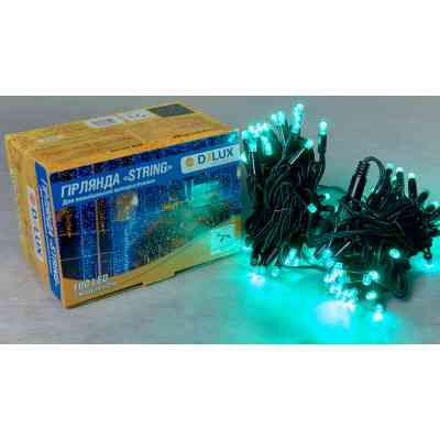 Гірлянда Delux String 100LED IP44 EN 10 м Зелений/чорний (90016599) Вінниця