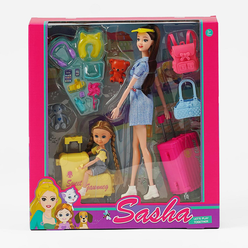 Лялька Sasha Мандрівниця з донькою та аксесуарами 29 см (51814) Чернігів - фото 1