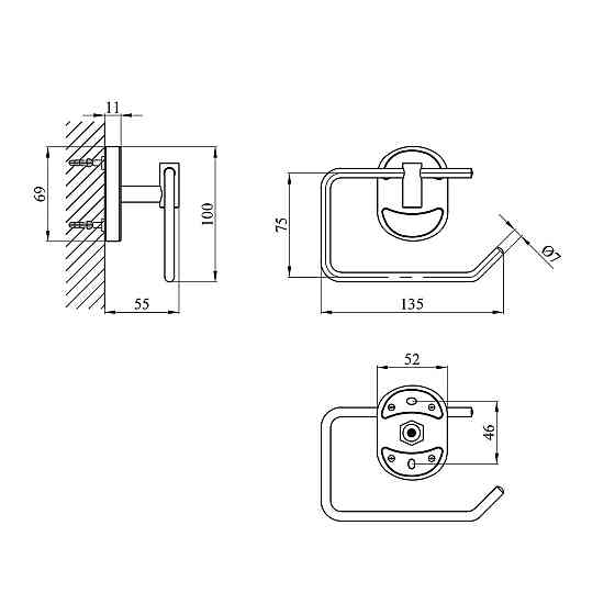 Тримач для туалетного паперу Kroner KRM Elbe - ACC2903-2 Київ