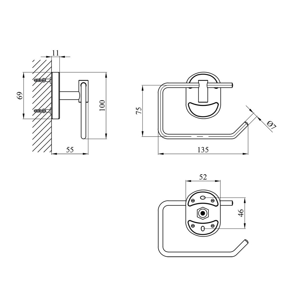 Тримач для туалетного паперу Kroner KRM Elbe - ACC2903-2 Київ - фото 2