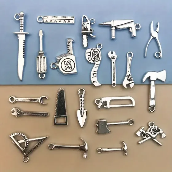 Набор подвесок «Инструменты» – 20 шт. металлические украшения для браслетов, сережек и кулонов Киев