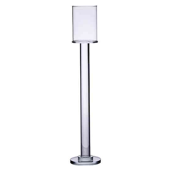 Yiwu Підсвічник келих скляний на високій ніжці 8×40.5 см декоративний прозорий HP-4-45L Коломия