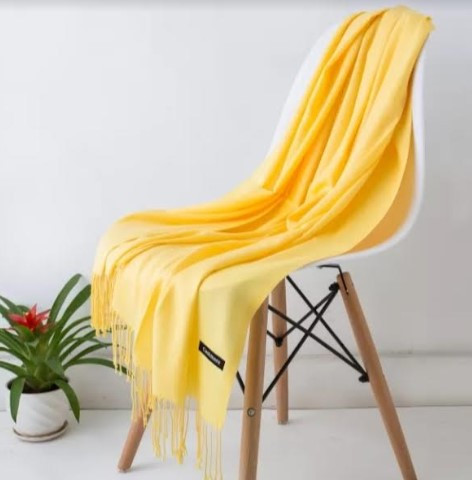 Шарф жіночий осінній 200 на 65 см жовтий Київ - фото 1