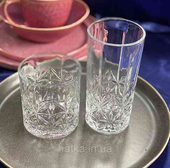 Набір склянок OLens "Кентуки" 350 мл 6 шт. високий прозорий для дому та ресторанів Київ