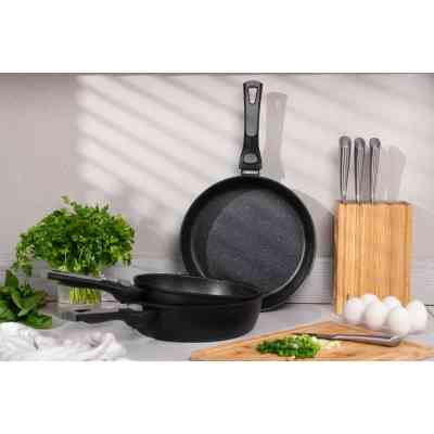 Сковорода Ardesto Gemini Bari, 24см, алюміній, чорний (AR1224B) Вінниця