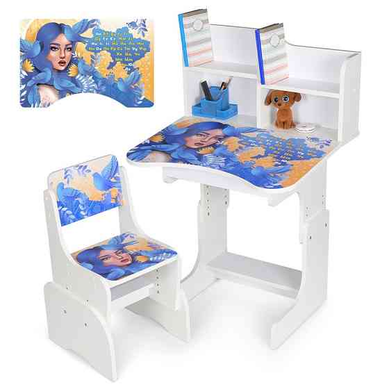 Детская Парта N 2071-5-1 белый, со стульчиком Винница