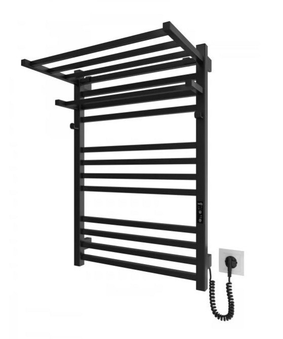 Полка для полотенец навесная профильная HF Sheffield 520x284 black matt Киев - изображение 4