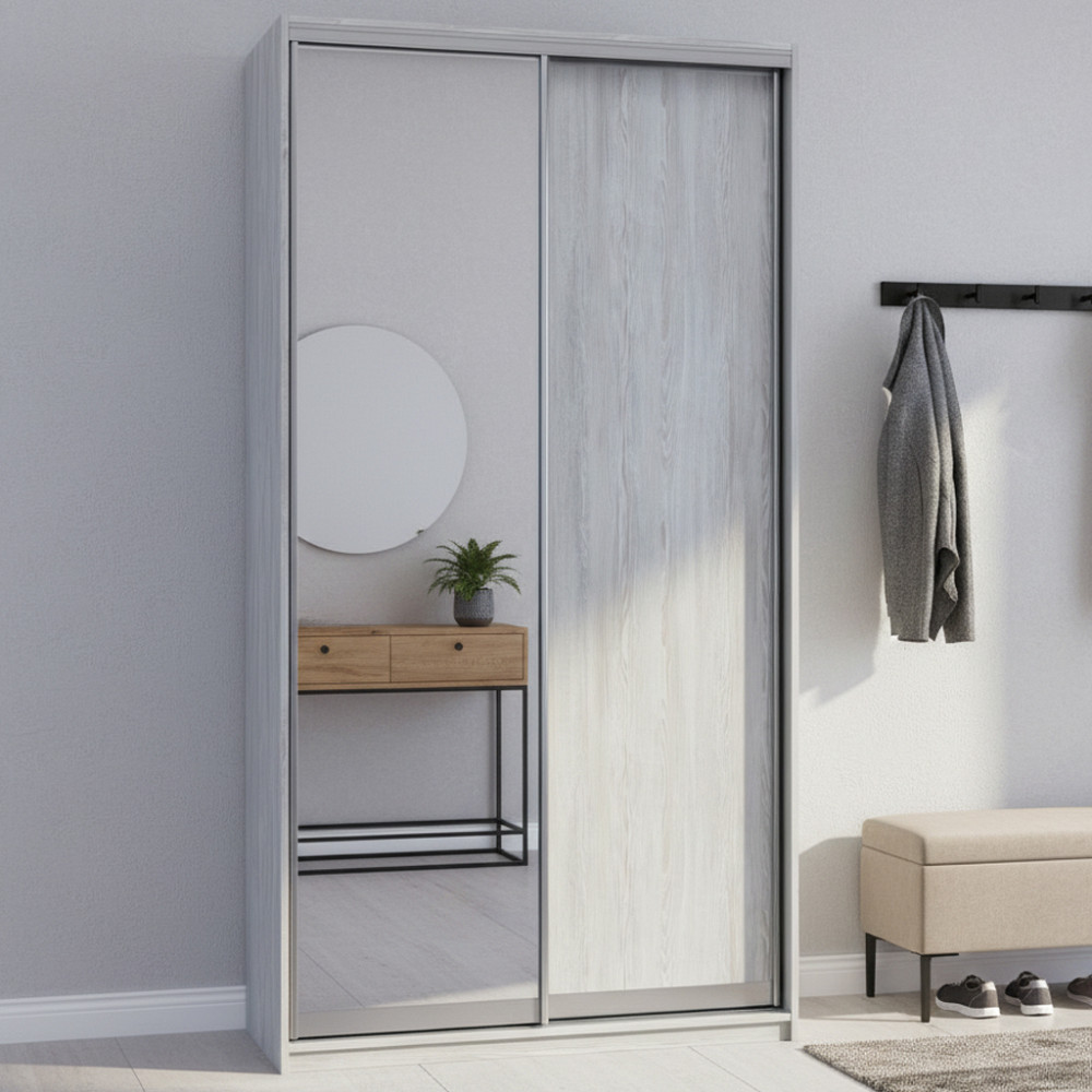 Шкаф купе Doros Сити Лайт Сосна Натти 1 ДСП / 1 зеркало 120х60х225 (DRS-011959) Днепр - изображение 1