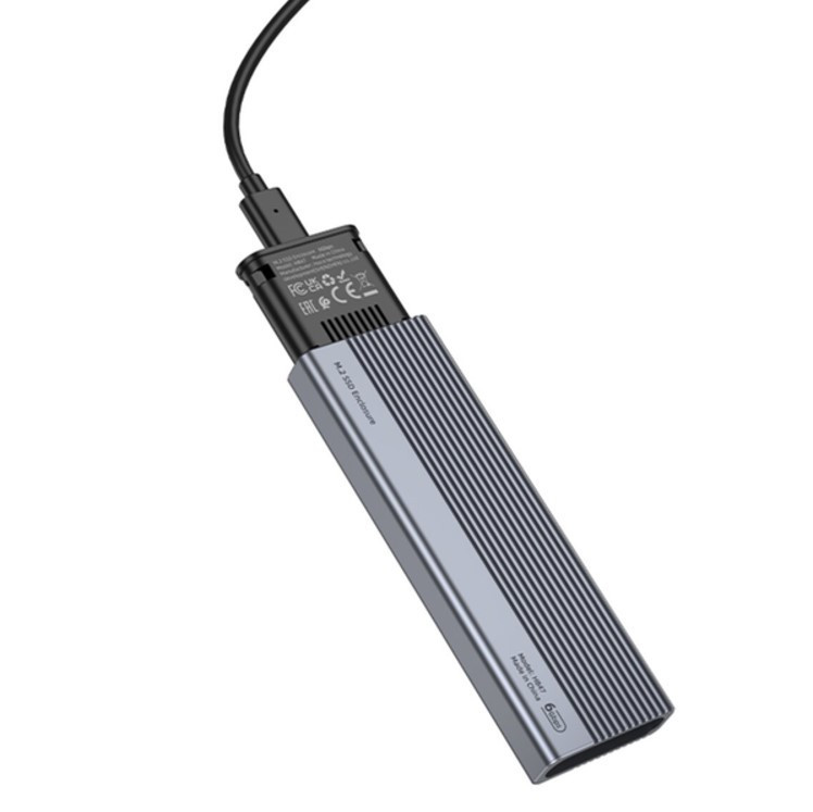 Зовнішня кишеня для SSD HOCO HB47 M. 2 Enclosure, сіра Винница - изображение 2