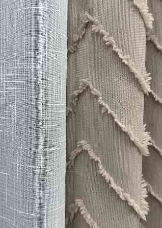 Шторная ткань Лен Букле цвет тауп 1809ш Киев