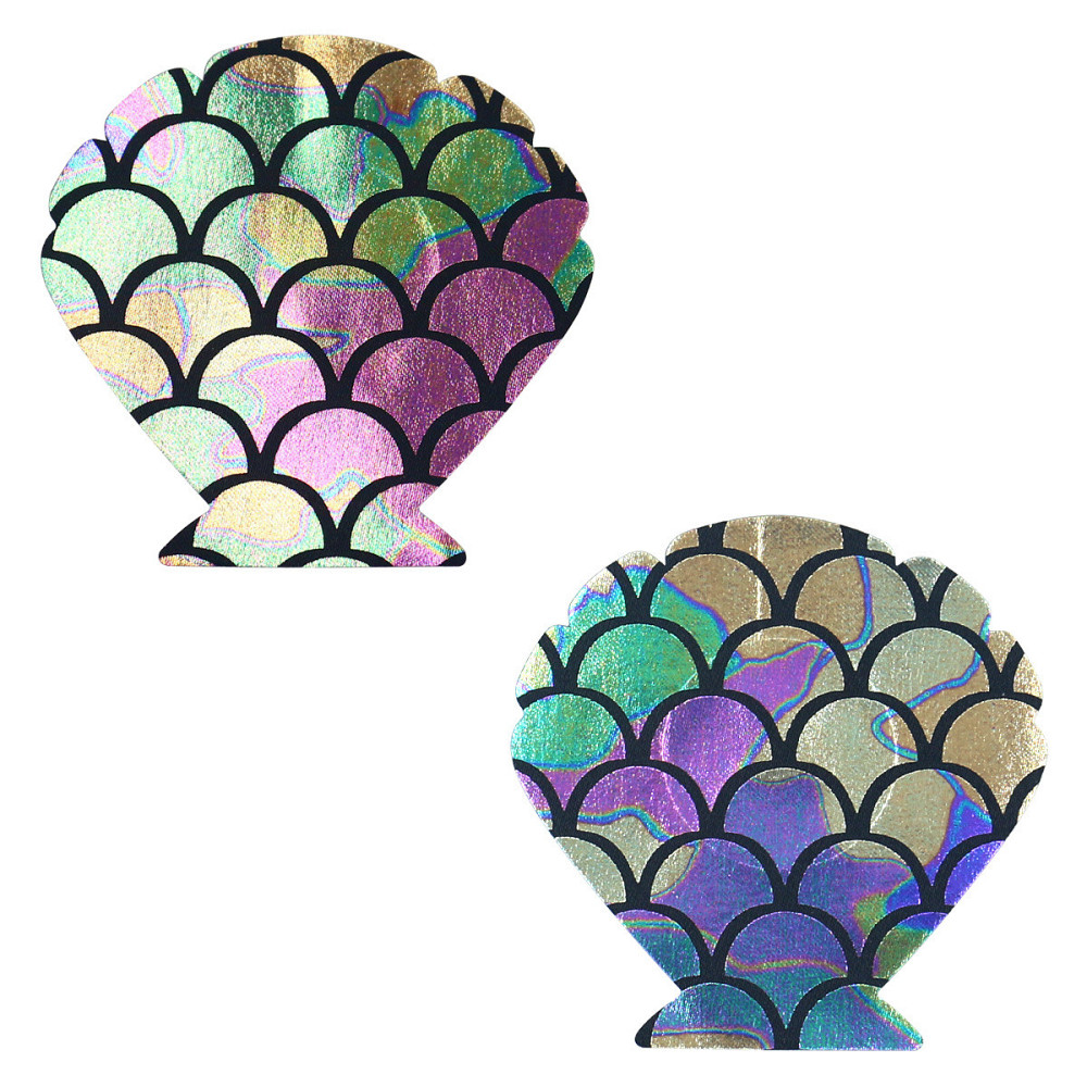 Наклейки на соски у формі мушлі one size різнобарвний Київ - фото 2