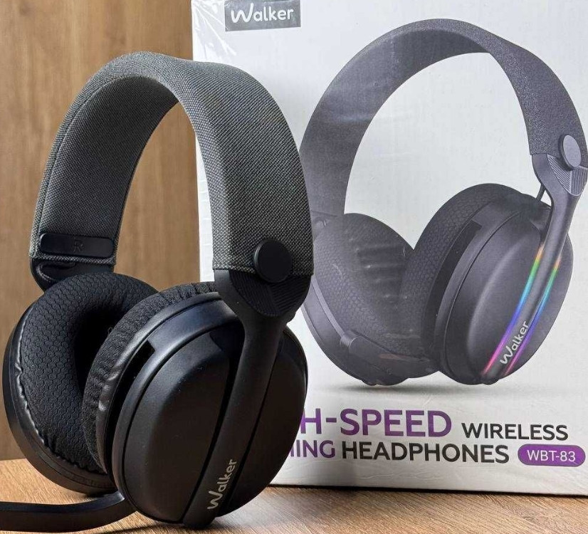 Игровые Bluetooth наушники WALKER WBT-83 Black с микрофоном. Харьков - изображение 6