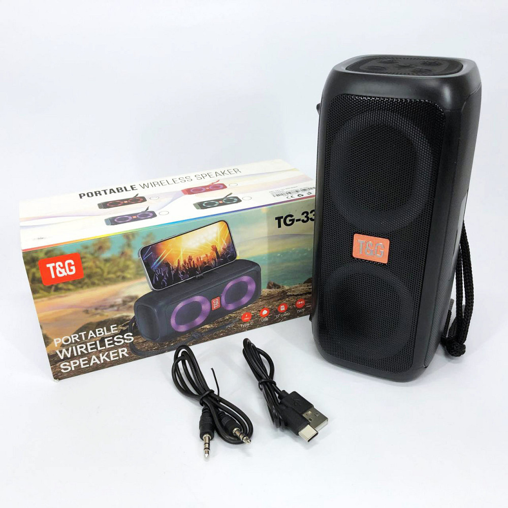 Портативная колонка с led подсветкой TG333, Блютуз колонка с качественным звуком и подсветкой YI-39 Львов - изображение 1