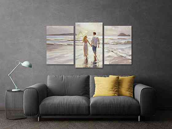 Модульна картина у вітальню/ спальню Закоханна пара Art-518_3 Київ