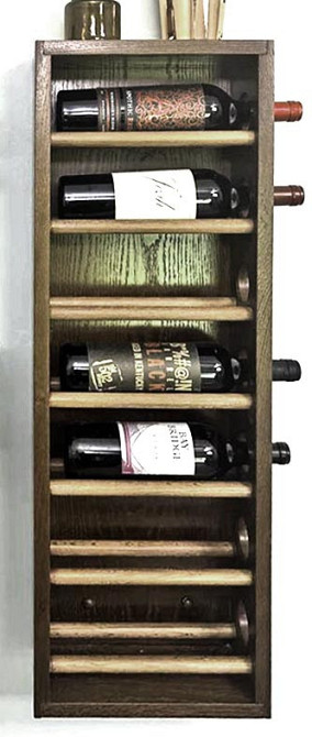 Настінна винна полиця "Кусіро 7" мокко Миколаїв - фото 1