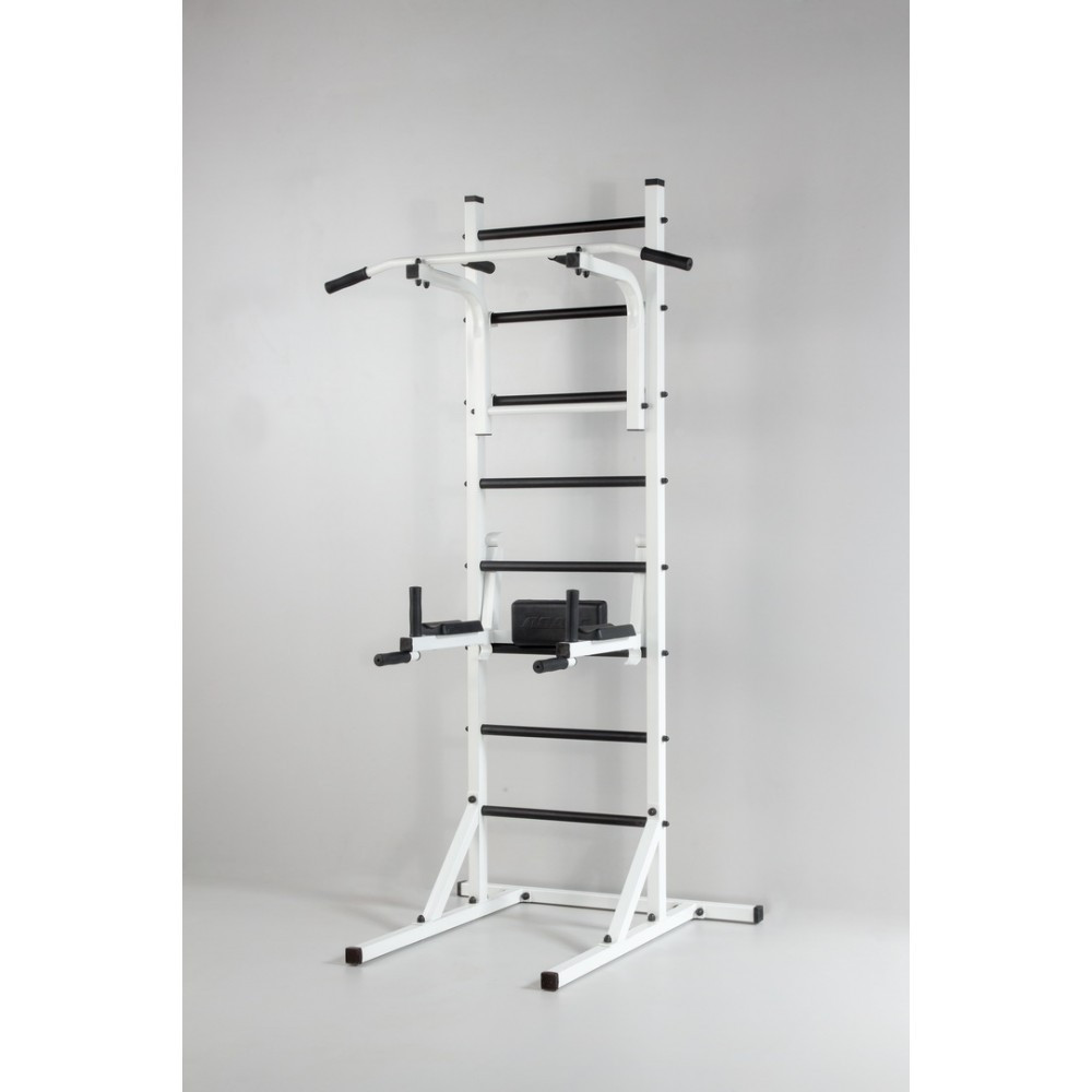 Шведская стенка передвижная Universal White универсальная без креплений со скамьей для пресса турник брусья Каменское - изображение 3