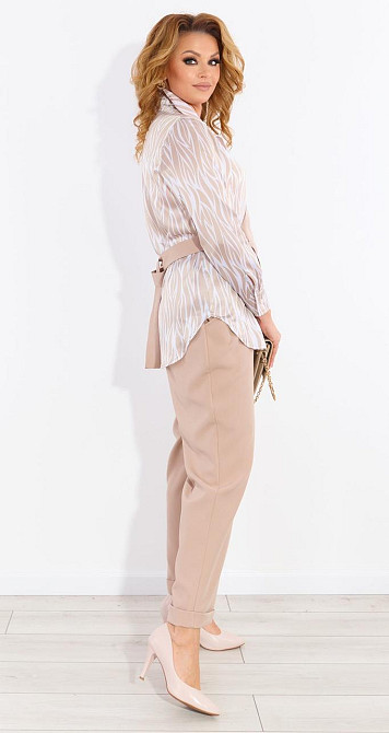 Брючный костюм с шелковой рубашкой (50) Киев - изображение 4