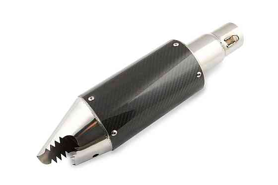 Глушитель (тюнинг)   370*10 см   (нержавейка, овал, карбон серый, прямоток)    118 Мукачево