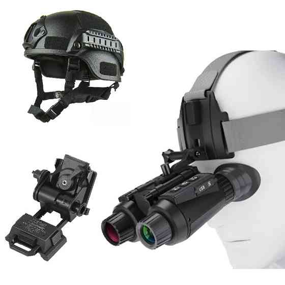 Бінокуляри нічного бачення NV8300 HD 4K (до 500м) + шолом (ABS пластик) + кріплення FMA L4G24 + карта 64Гб Київ