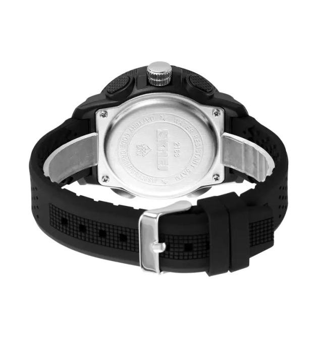 Часы мужские наручные спортивные Skmei 2163 с двойным дисплеем и подсветкой (Черный) Киев - изображение 7