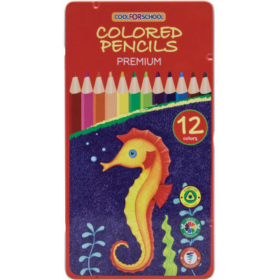 Карандаши цветные Cool For School Premium трехгранные, 12 цветов (CF15177) Винница - изображение 1