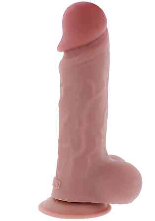Фаллоимитатор с мошонкой Deluxe Dual Density Thick Dildo TPE 23 cm Sex Aura Киев