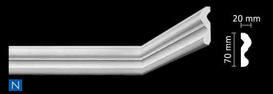 Стеновой молдинг из полистирола 70х20 -N- Днепр