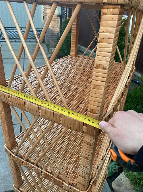 Полка плетеная  высокая из лозы Киев - изображение 7