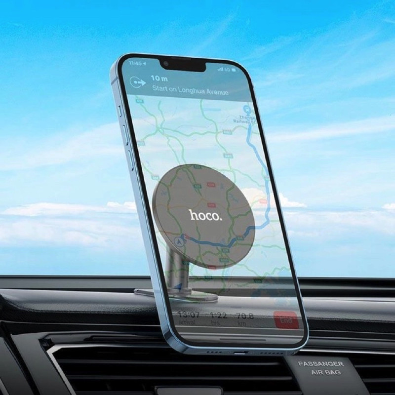 Автотримач для телефона HOCO H13 Fine jade ring magnetic car holder(center console) Black Киев - изображение 9