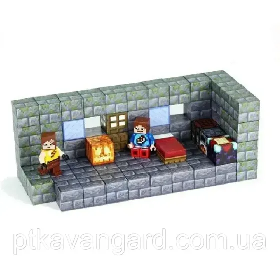 Конструктор магнітний майнкрафт 80 магнітних блоків цегляний будинок Dream World LZCK 055 Хмельницький