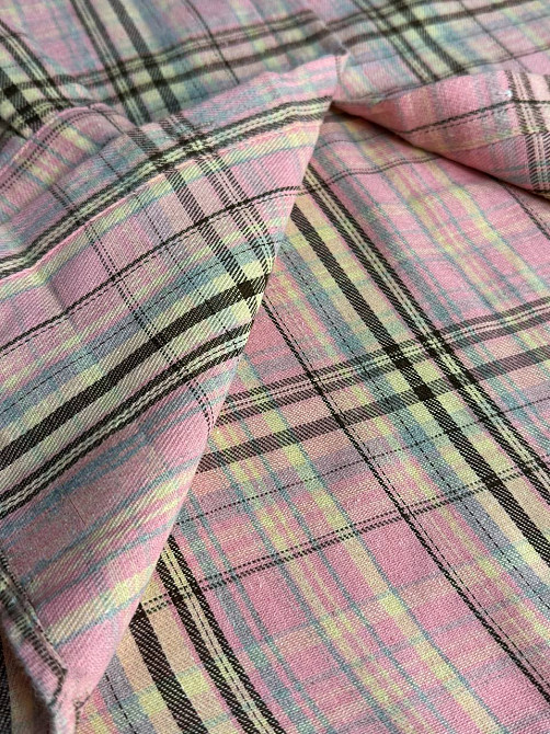Рубашка женская Baoyu 225-1 в клетку оверсайз фланель, розовый, one size Киев - изображение 17